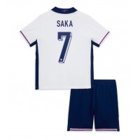 England Bukayo Saka #7 Heimtrikotsatz Kinder EM 2024 Kurzarm (+ Kurze Hosen)